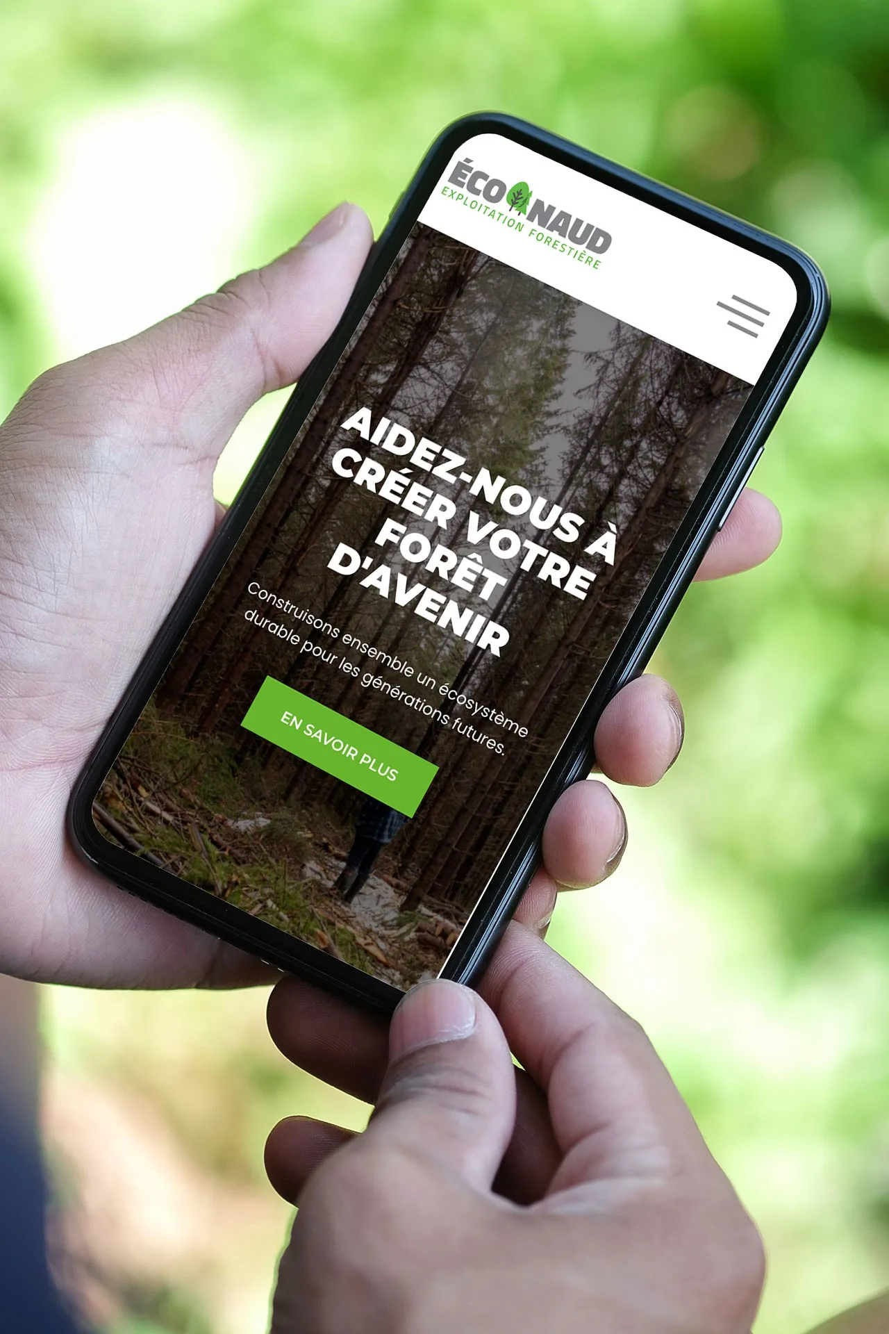 Homescreen phone mockup