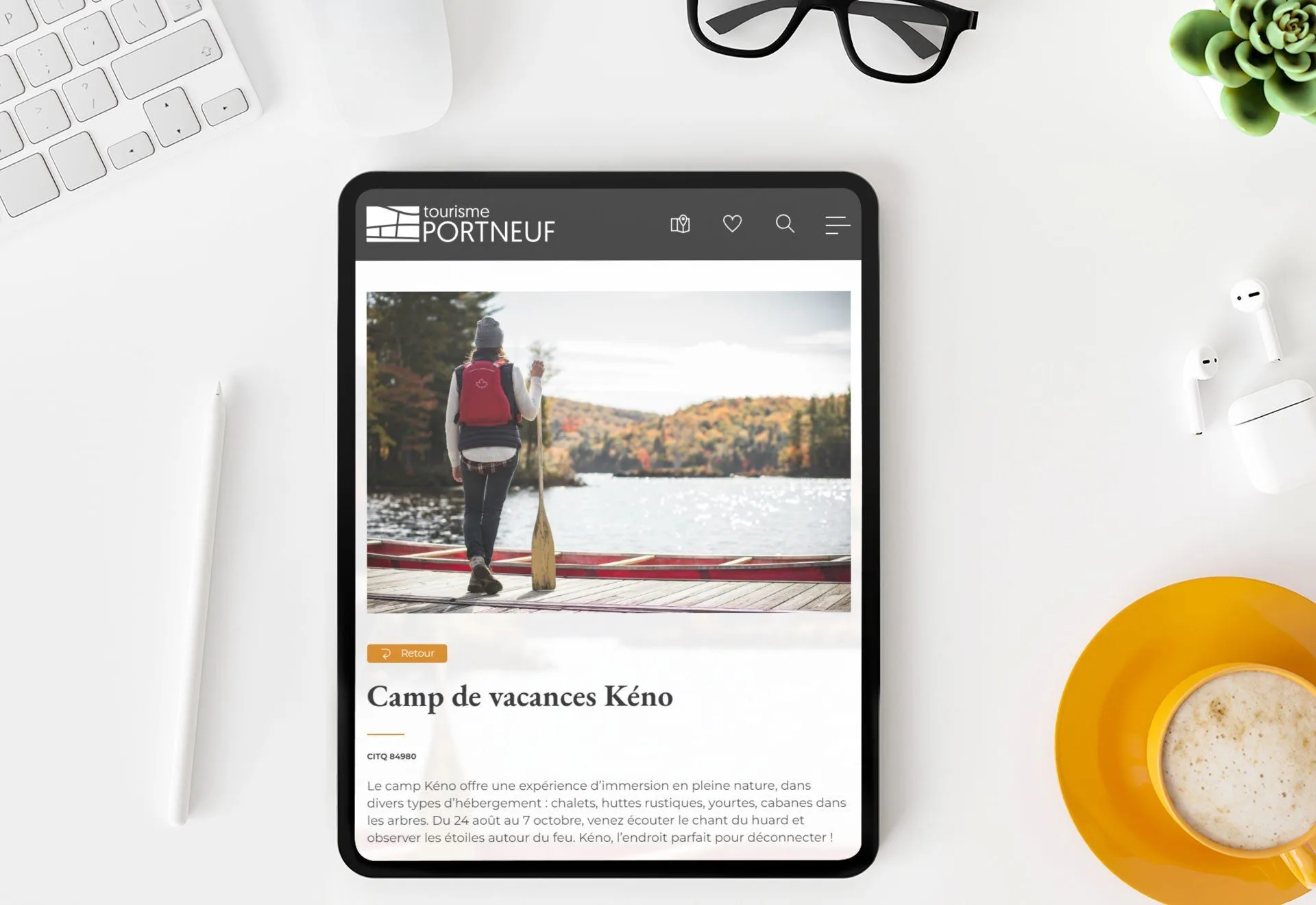 Mockup tourisme portneuf ipad